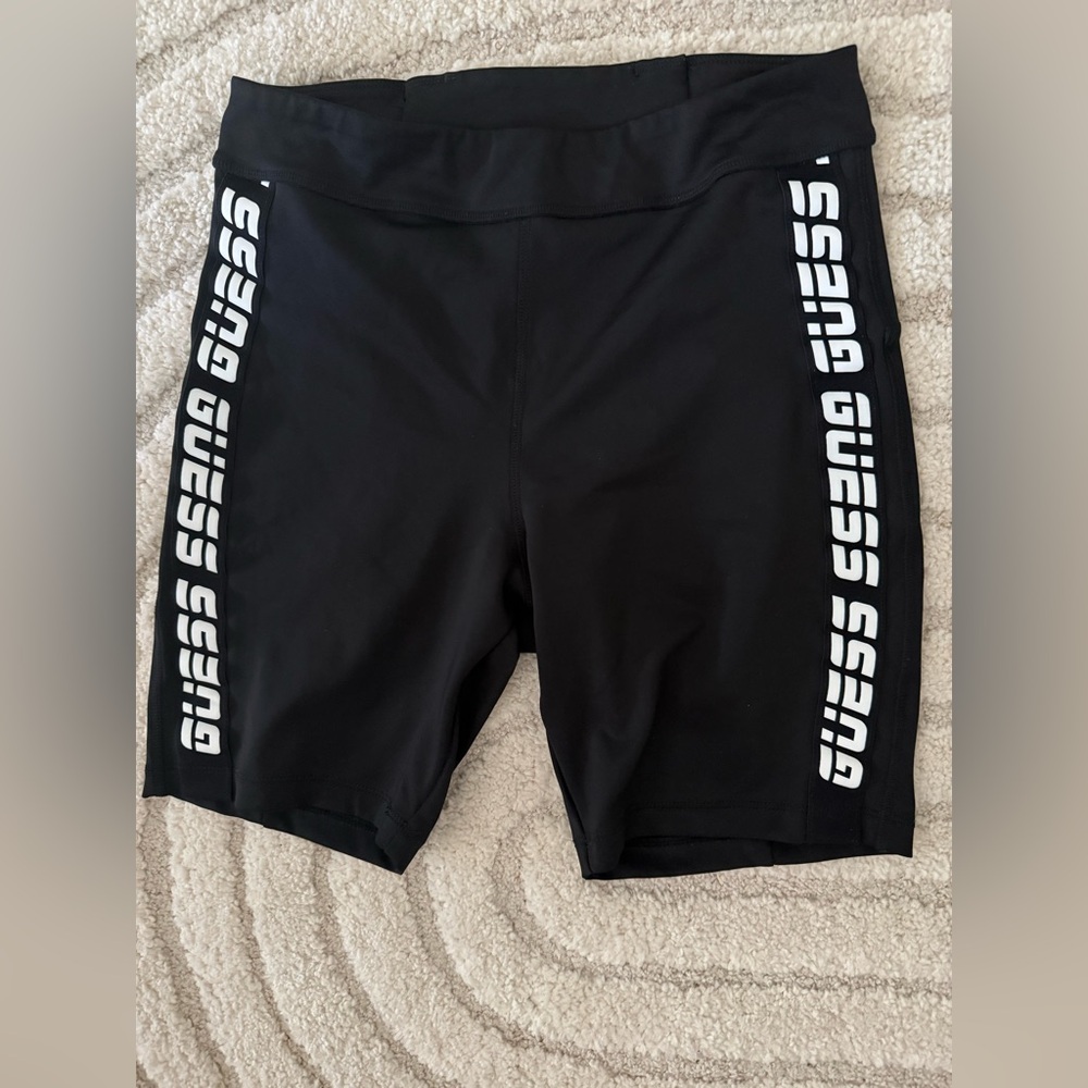 Guess Black Shorts with White Logo